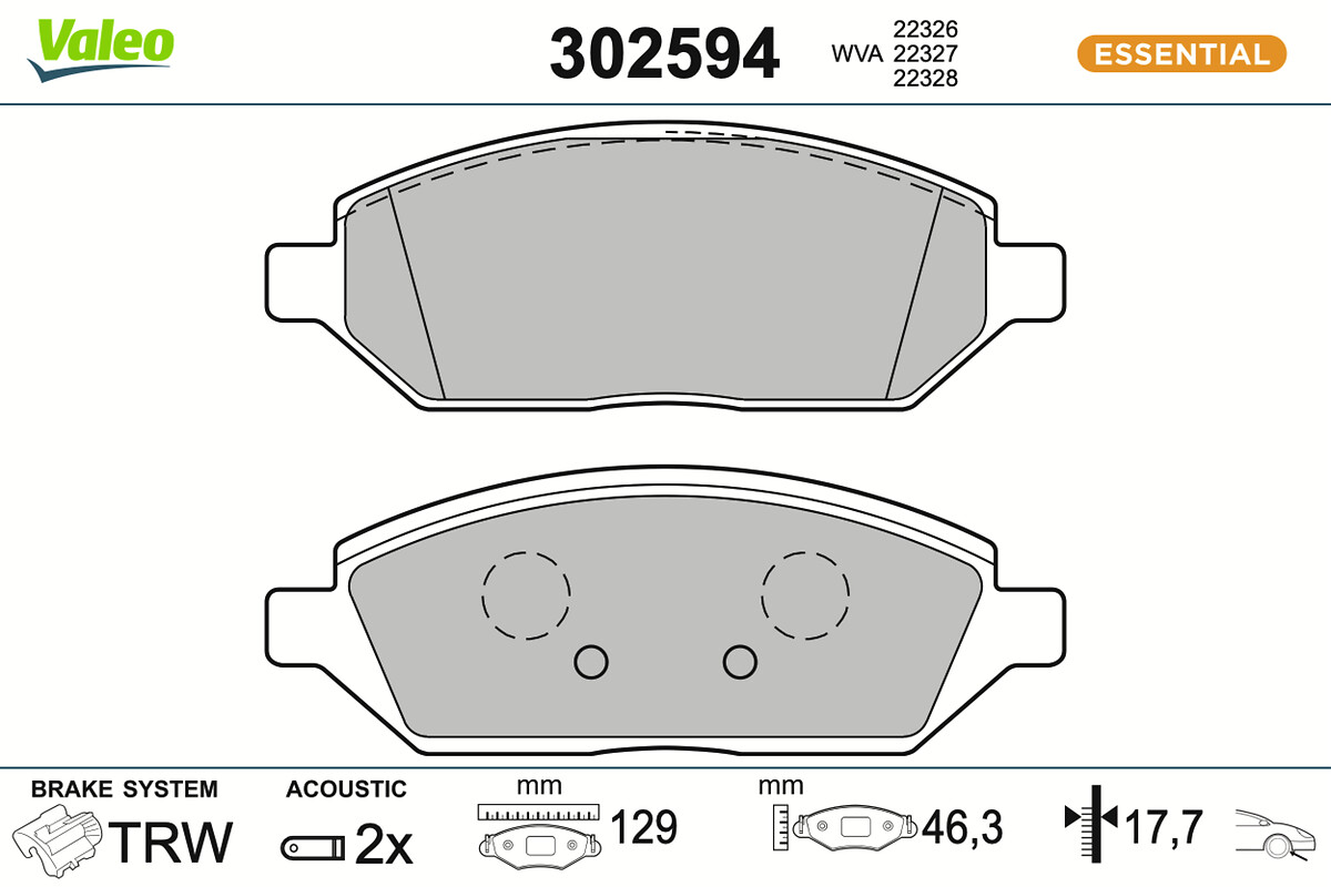 BRAKE PADS FIRST OPEL KARL FR